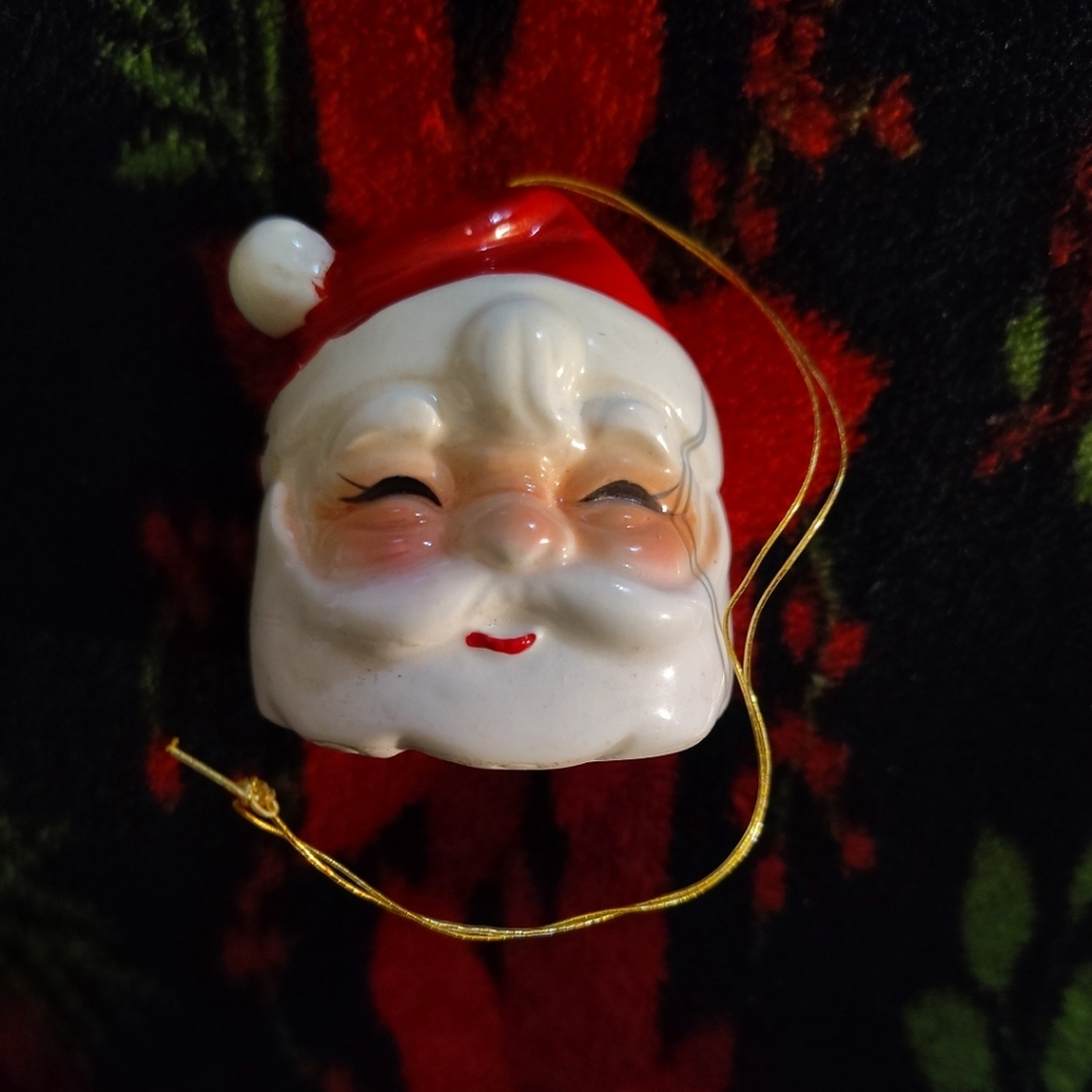 Vintage Inarco Japan Santa Claus Holiday Bell Ornament